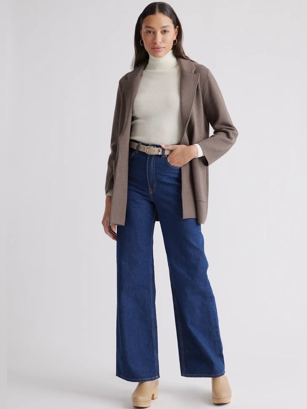 Quince 100% Organic Cotton Knit Blazer Sz M